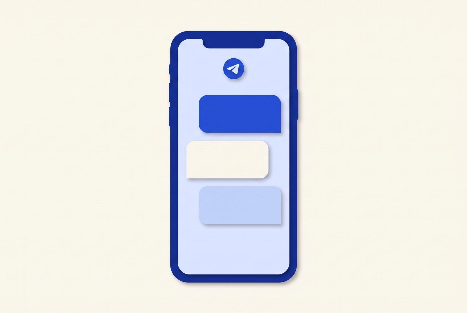 A phone showing a Telegram conversation with the agent
